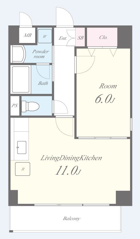AVANTI 601号室 間取り