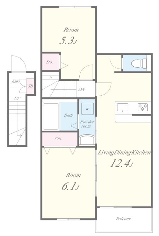 Casaあびこ道 202号室 間取り