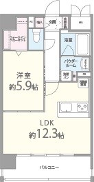 Le･Sel上町台 0505号室 間取り
