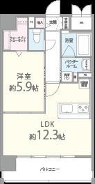 Le･Sel上町台 0505号室 間取り