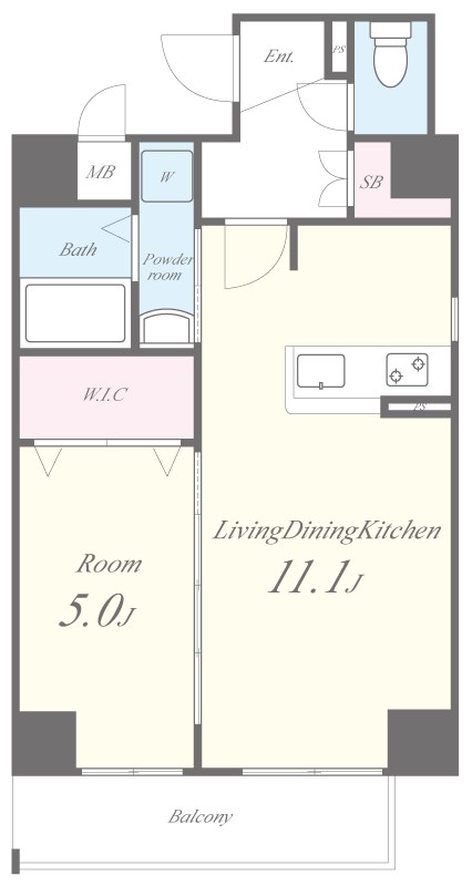 THE TERRACE天王寺 MK 705号室 間取り