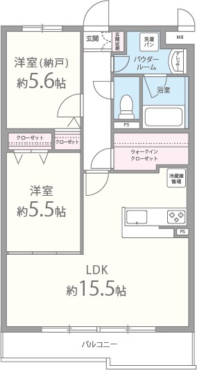 EXCEL COURT 二色の浜 間取り図