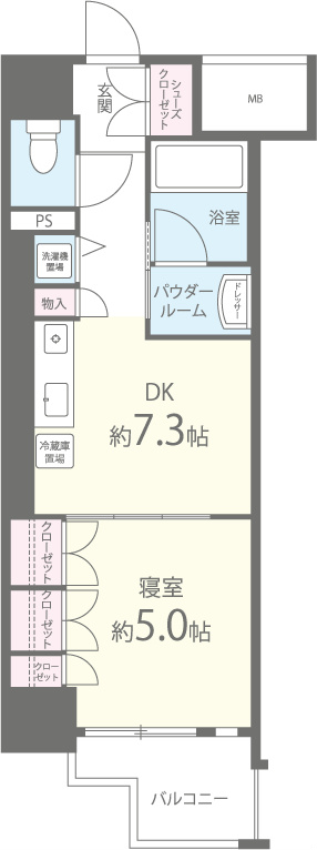 セイワパレス大手通 1201号室 間取り