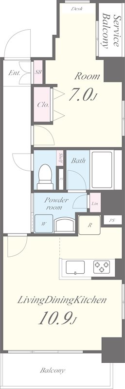 GARDEN COURT A 高島平 間取り図