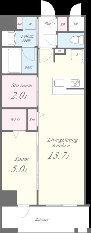 グランパール森ノ宮 201号室 間取り