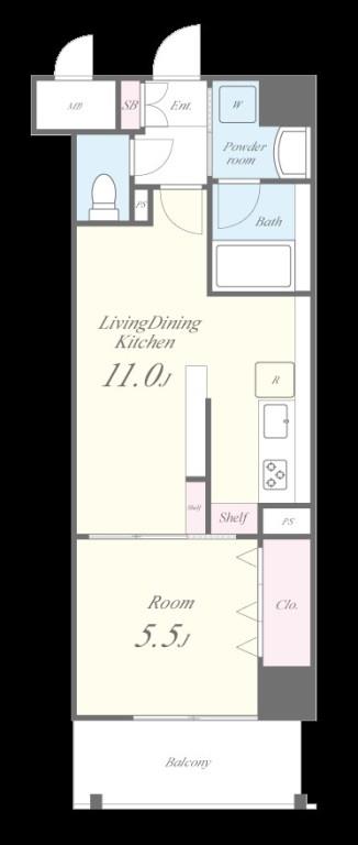 グランパール森ノ宮 303号室 間取り