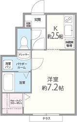 ヴェルデュールTomatsu 107号室 間取り
