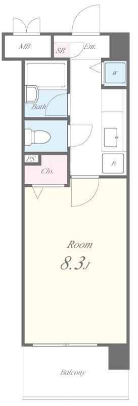 レーヴコート 402号室 間取り