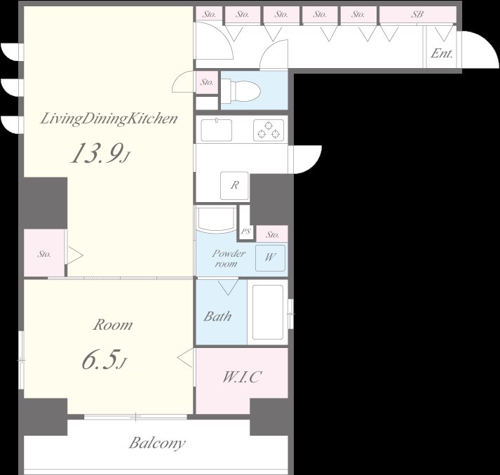 ブロッカート 間取り図