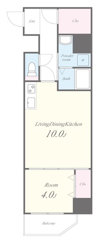 グランパシフィック帝塚山innovation 401号室 間取り
