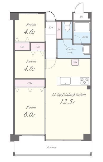 レーベンくすのき 間取り図