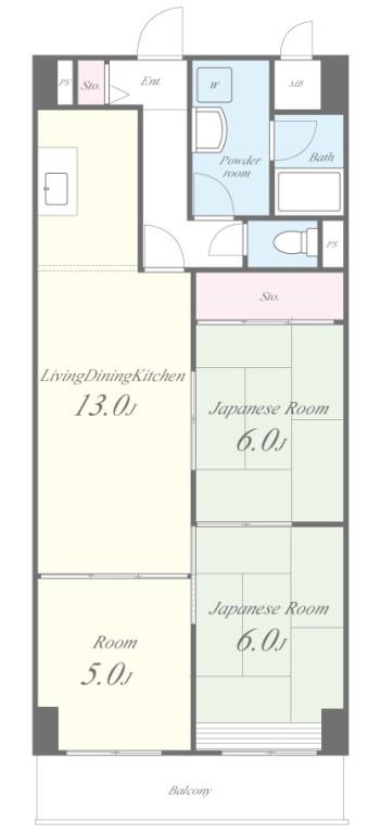 メゾン菱江 0402号室 間取り