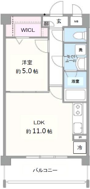 マメゾン金楽寺 305号室 間取り