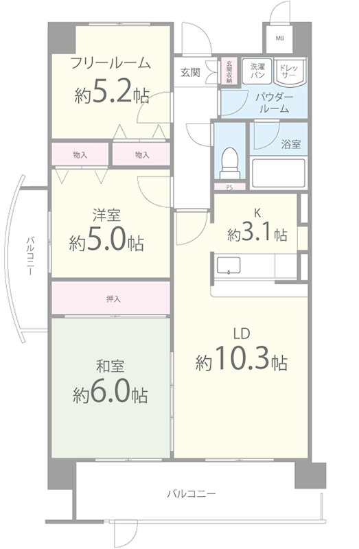 アルブル新石切 間取り図