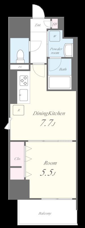 エスポワール登戸 間取り図