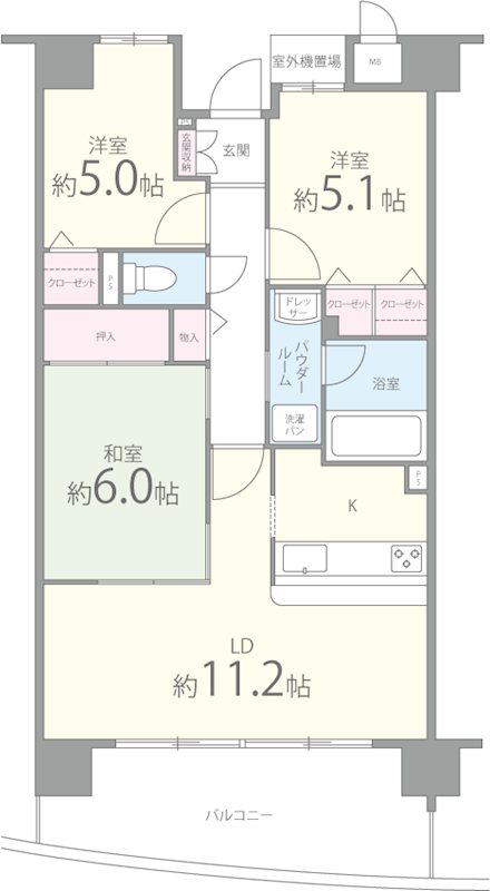 ファミーユ2002 502号室 間取り