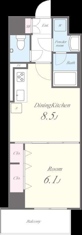 N residence SUMIYOSHI エヌレジデンス住吉 間取り図