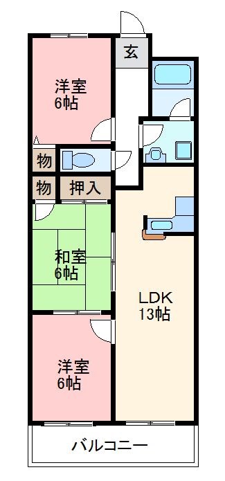 サンハイツユカミ 間取り図