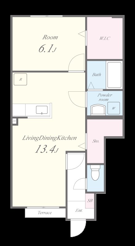 ﾒｿﾞﾝ雅 間取り図