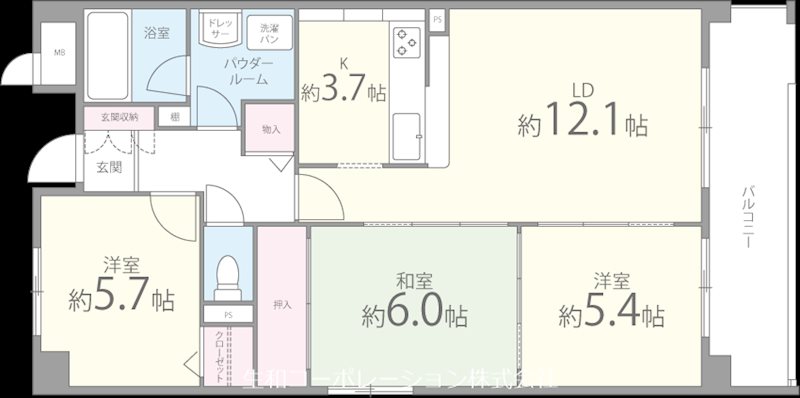 メゾン錦 間取り図