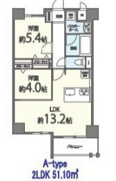 キャッスルビュー玉造上町台 間取り図