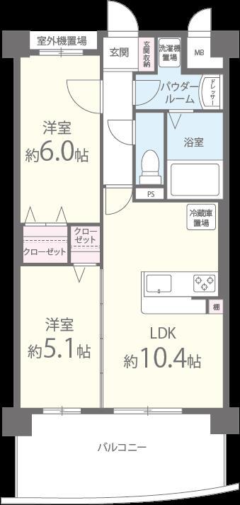 M.Rレジデンス博多 間取り図