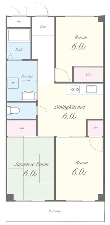 千里山アカシヤハイツ 間取り図