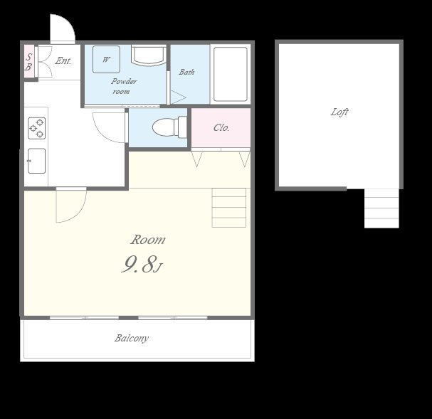 コルヌイエ 間取り図