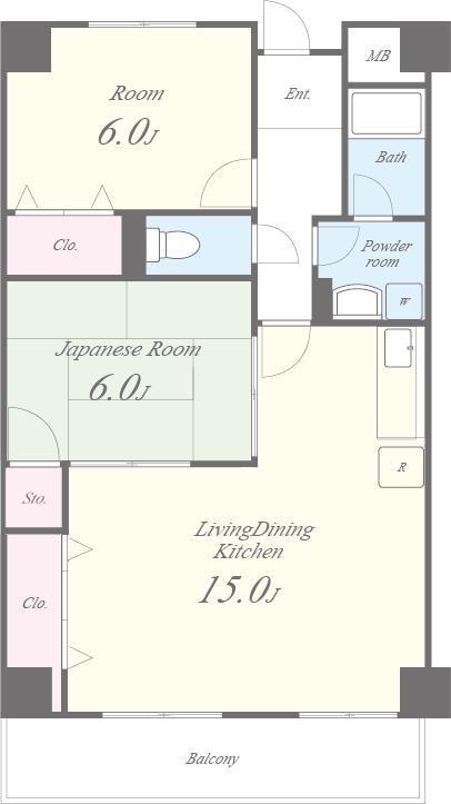 ﾏﾝｼｮﾝｸﾞﾗﾝﾒｰﾙ 間取り図