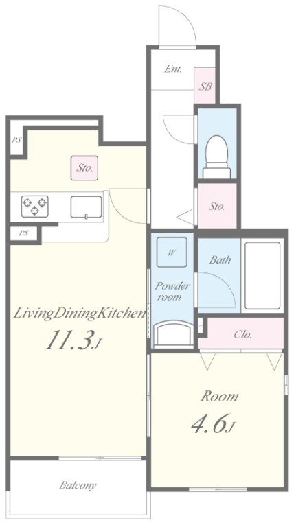 グレーヌ東寺 間取り図