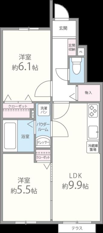 エフ筥松 間取り図