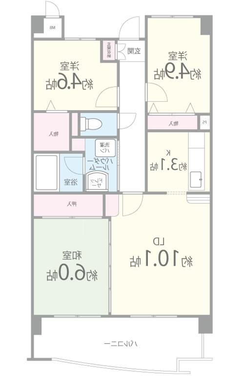 アルブル新石切 間取り図