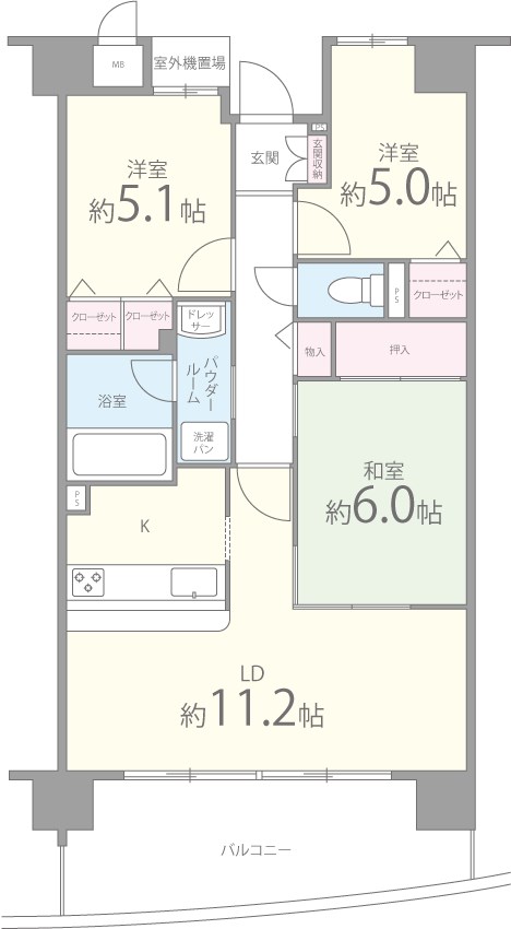 ファミーユ2002 間取り図