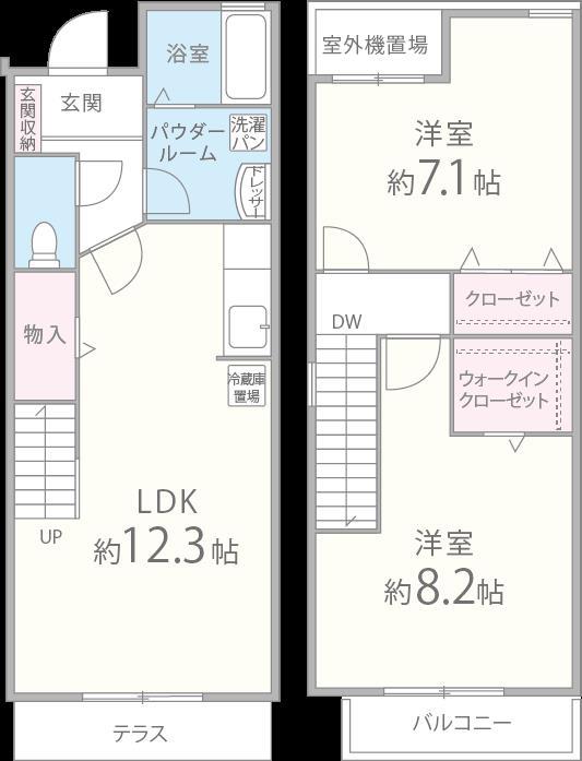 ウィステリア 菜花 間取り図