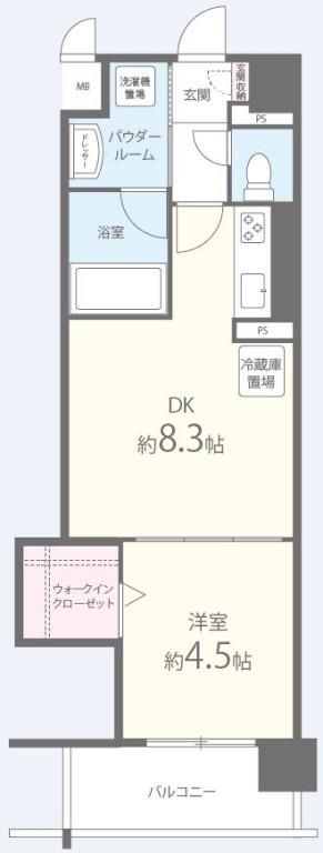 京橋イーストガーデン 間取り図