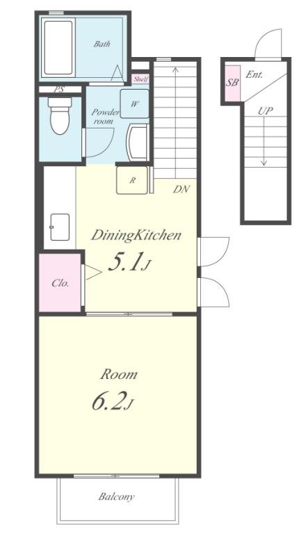 ディアコートN 間取り図