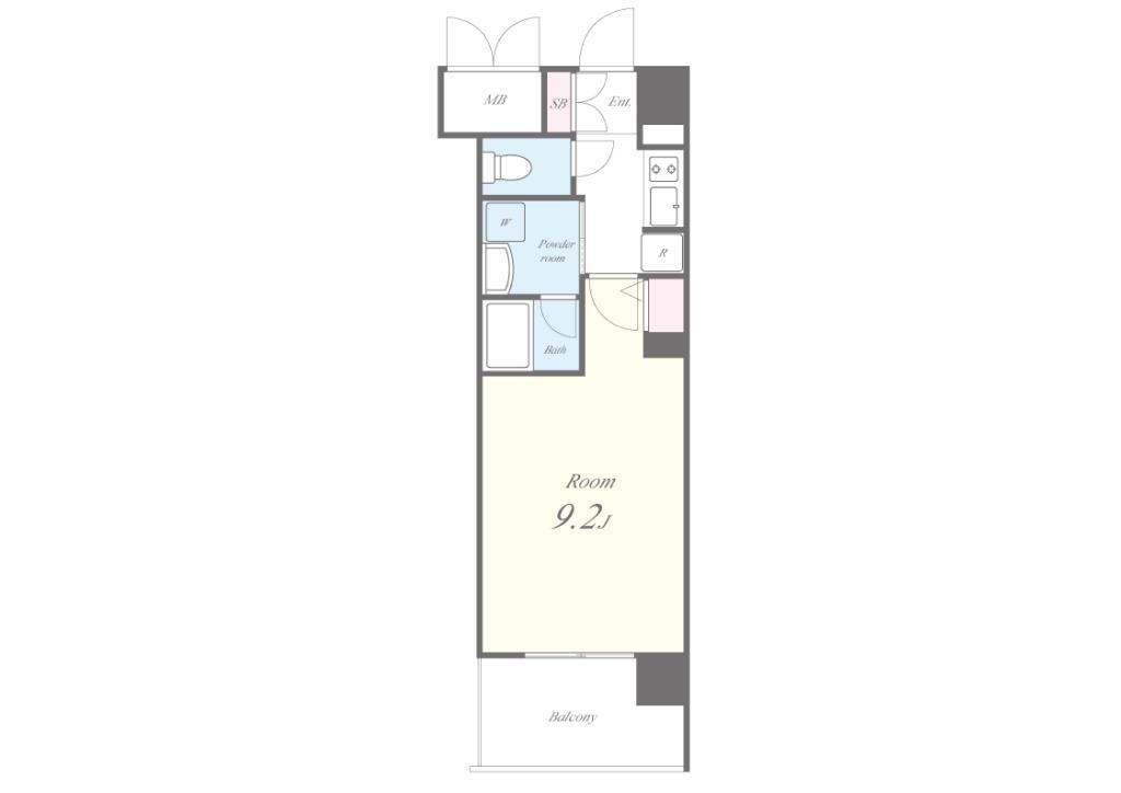 セイワパレス美章園駅前 0208号室 間取り