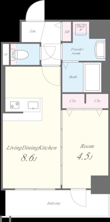 ピタゴラ箱崎 間取り図