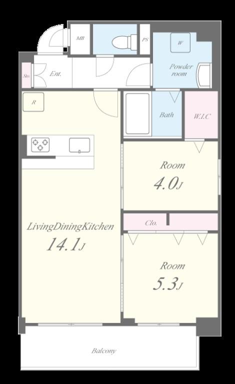Mys Casetta Kokura（ミースカセッタ小倉） 間取り図