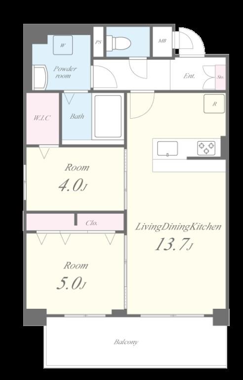 Mys Casetta Kokura（ミースカセッタ小倉） 間取り図