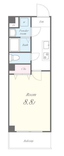 KSロイヤル大阪城 602号室 間取り