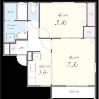 リーフレジデンス 東館 間取り図
