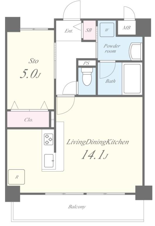La Verde長田(ラヴェルデナガタ) 101号室 間取り