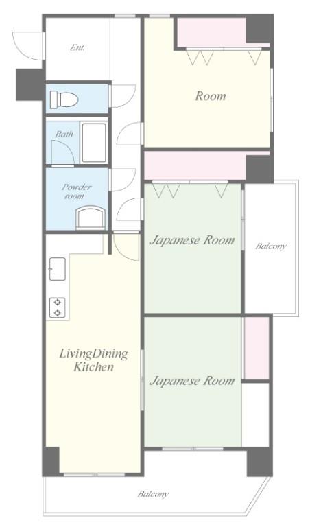 ブリージェ姫路 705号室 間取り