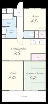 春日グリーンハイツ 間取り図