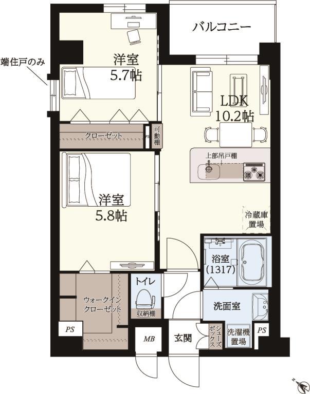 ギャラクシー南福岡駅前 間取り図