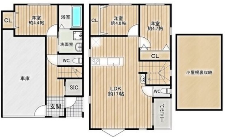 門真市小路町戸建B 間取り図