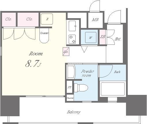 セイワパレス夕陽丘 1001号室 間取り