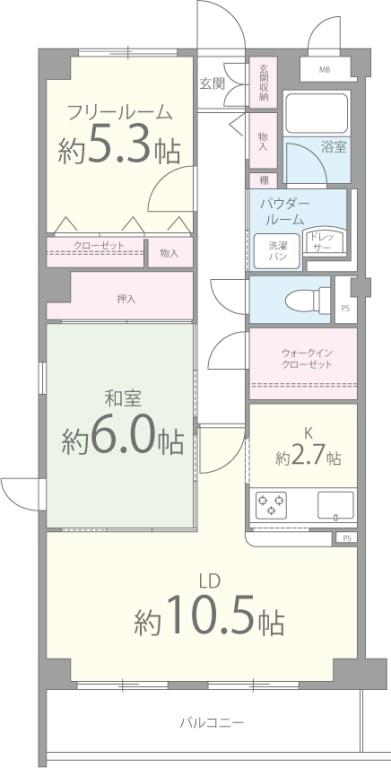 ニューロイヤル光進 301号室 間取り