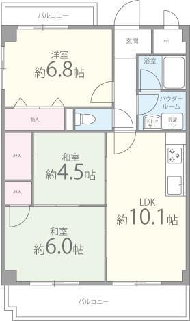 コウジィーコート忍ヶ丘 間取り図